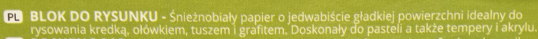 Zdjęcie, na którym widoczne są techniki do wykorzystania na bloku Happy Color rysunek widoczne na spodniej stronie bloku.
