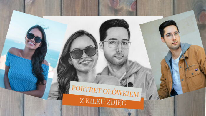 Zdjęcie do artykułu dotyczącego rysowania portretu ołówkiem z dwóch rożnych zdjęć.