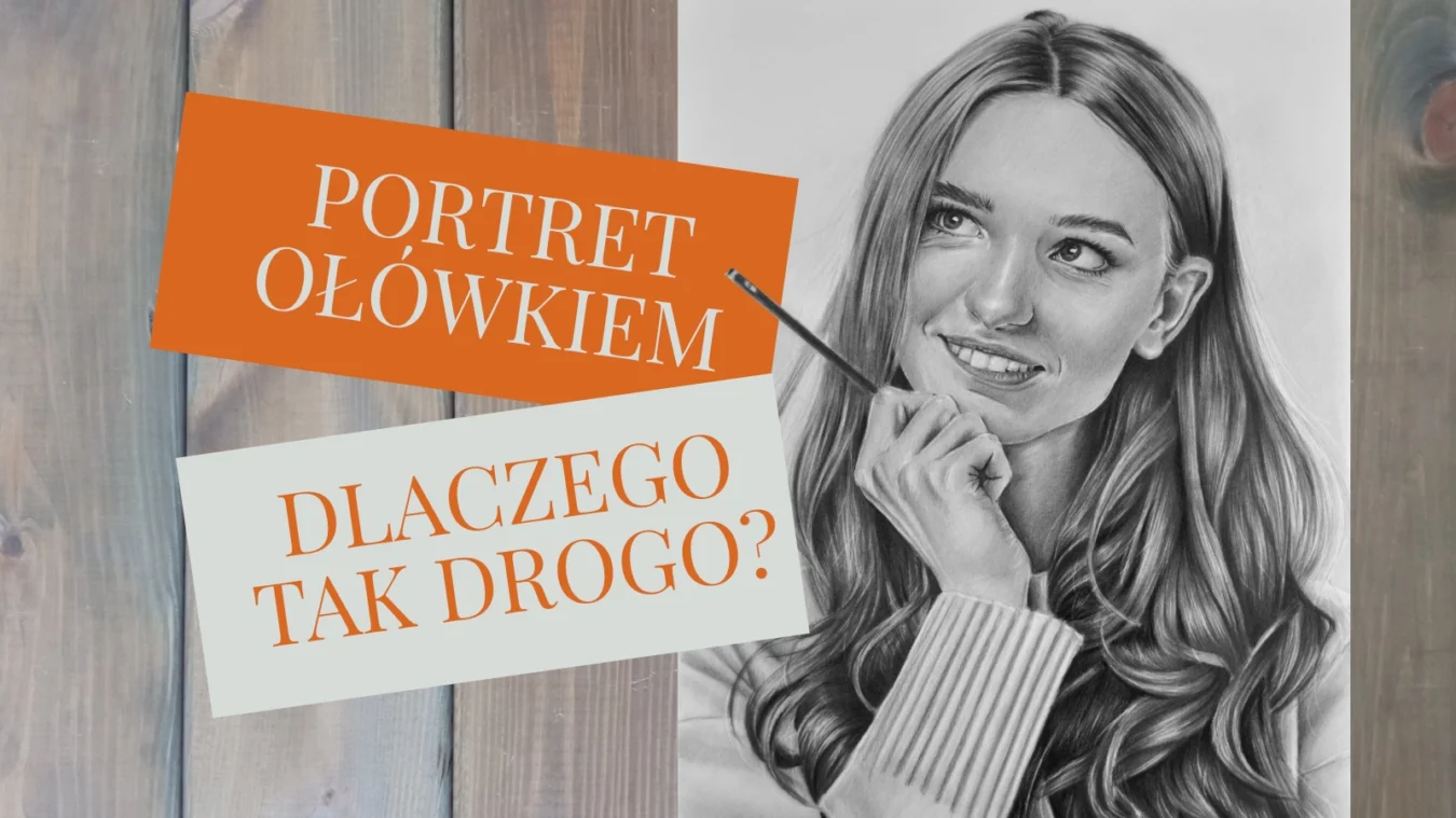 Portret ołówkiem - dlaczego tak drogo? Obrazek wyróżniający przedstawiający kobietę narysowaną ołówkiem do artykułu co składa się na cenę portretu.