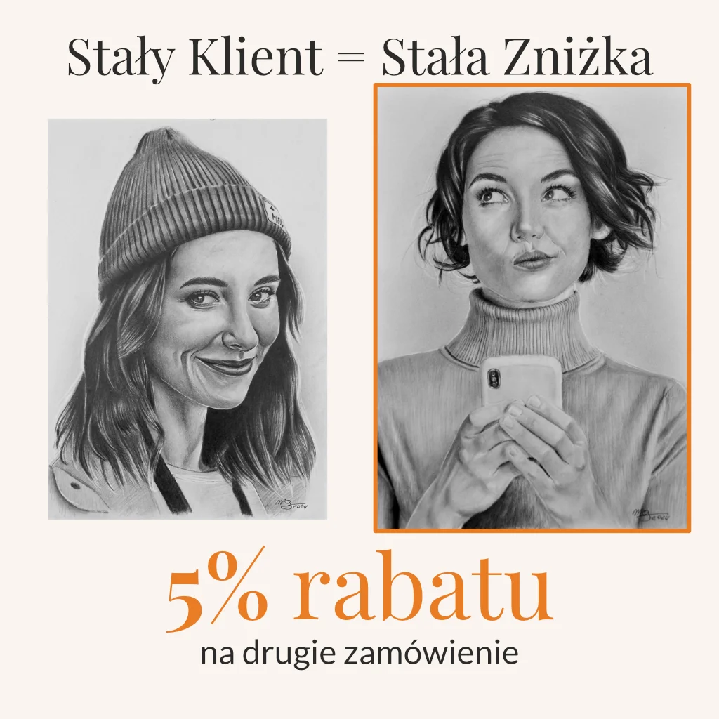 Zamawiając drugi raz zyskujesz 5% rabatu na drugie zamówienie